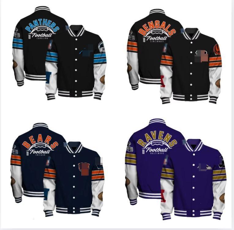 Unisex Vintage All Team Football Jacket – Retro Varsity Style, Y2K Sport Streetwear Game Day Outfit