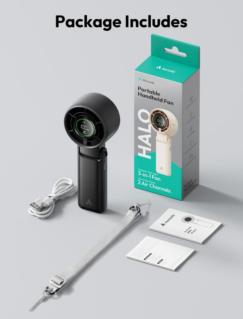 Aecooly 3-in-1 Portable Fan, Turbo Handheld USB Fan, Rechargeable Mini Pocket Fans, 24H Battery, Foldable for Travel, Summer, Gifts for Women,Summervibes，dealsforyoudays