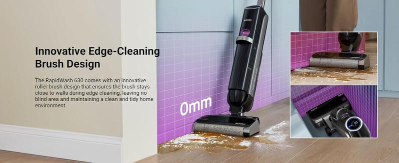 Eureka RapidWash 630 Cordless Wet Dry Cleaner 170° Reclinable Hot Air Drying Self Cleaning Vacuum Mop Combo for Hard Floors Pet Hair Sticky Messes Jumpstart Sale