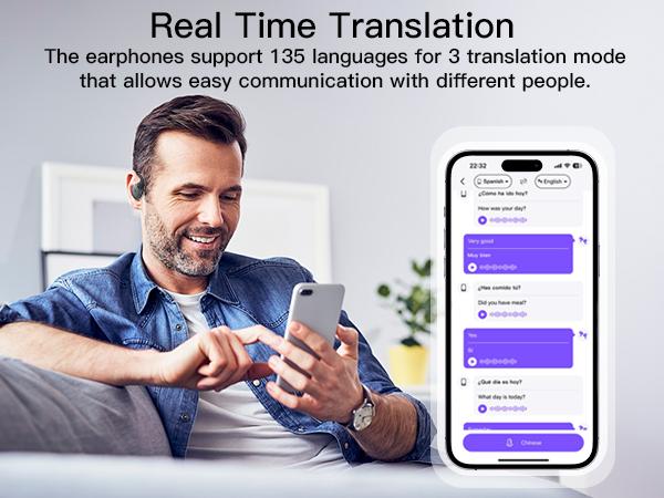 Z-ZIHNIC S+Global Pro AI Translation Earbuds 2026 New Model, Real-Time Voice Translator in 200+ Countries & 134 Languages via App, Open-Ear Bluetooth 5.4 Headphones, IPX5 Waterproof, HiFi Sound, Wireless Gaming & Sports Earphones for Travel, Music & Calls