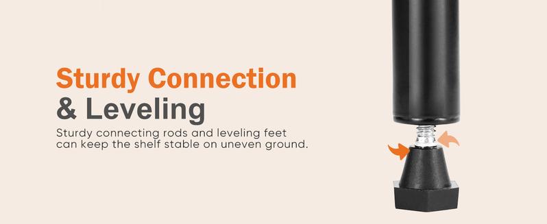 【Deal】Sweet Furniture Storage Shelving Unit, Adjustable Metal Wire Racks Heavy Duty Standing Shelf Organizer for Kitchen, Closet, Pantry, Garage, Bathroom