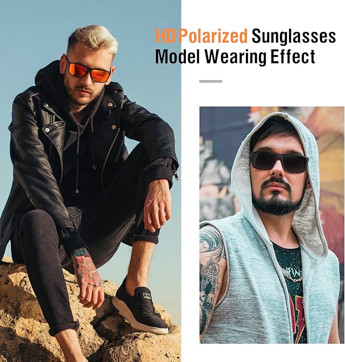 【Holiday Haul】EYEWEAR Classic Retro Polarized Sunglasses for Men & Women - 100% UV400 Protection Driving Fishing Sunglasses - Unisex Vintage Style Blue Lenses 【Holiday Haul】EYEWEAR Classic Retro Polarized Sunglasses for Men & Women - 100% UV400 Protection Driving Fishing Sunglasses - Unisex Vintage Style Blue Lenses