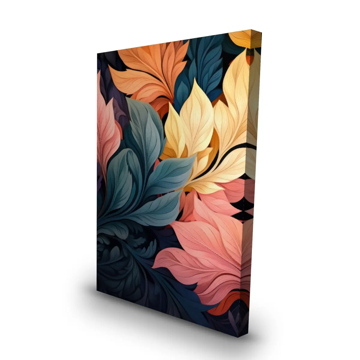 Pictorem C1RC2436UMTYCE 24x36 in. Pastel Coral Floral Canvas Artwork - Home Decor Decoration Print, Ideal Gift for Wall Accents
