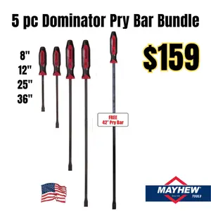 Mayhew 4 pc Dominator Pry Bar Set - PLUS ONE FREE!