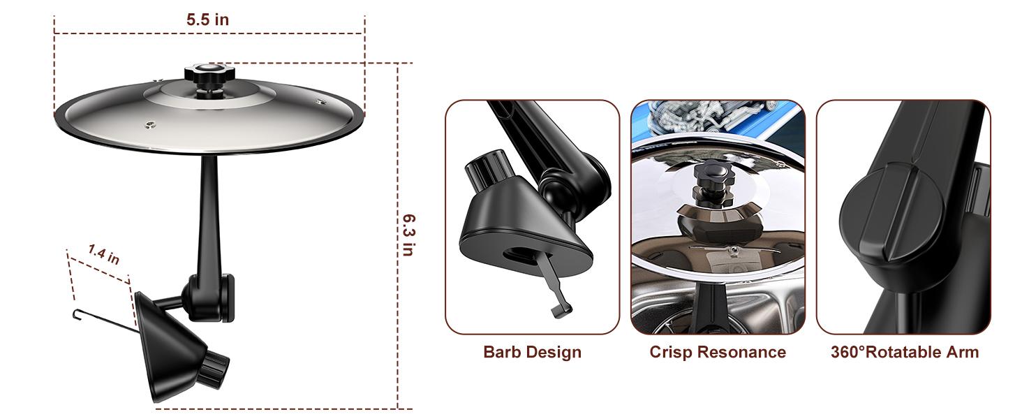 Windyway Car Cymbal air outlet,car drum, drum set, steering wheel percussion,stress-relieving interactive drum,driving without boredom,freely control the rhythm,no restrictions on vehicle type, Adjustable,Perfect Gift