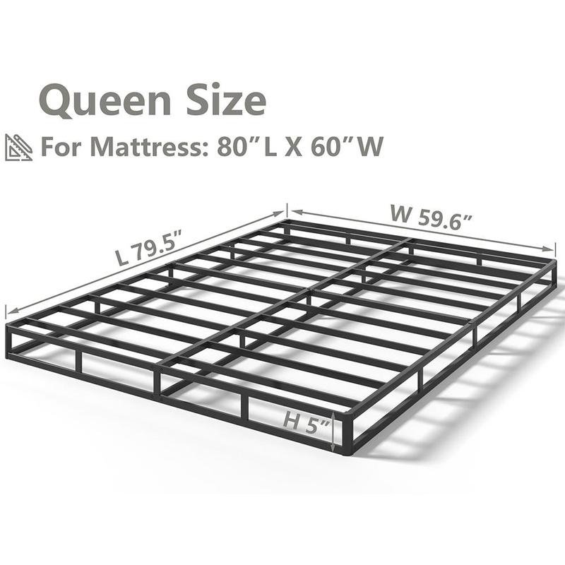 Edenza-Queen Box Spring 5 Inch, Heavy Duty Mattress BoxSpring Foundation, Sturdy Queen Box Springs for Bed with Fabric Cover Set, Easy Assembly, Noise Free fabric cover set