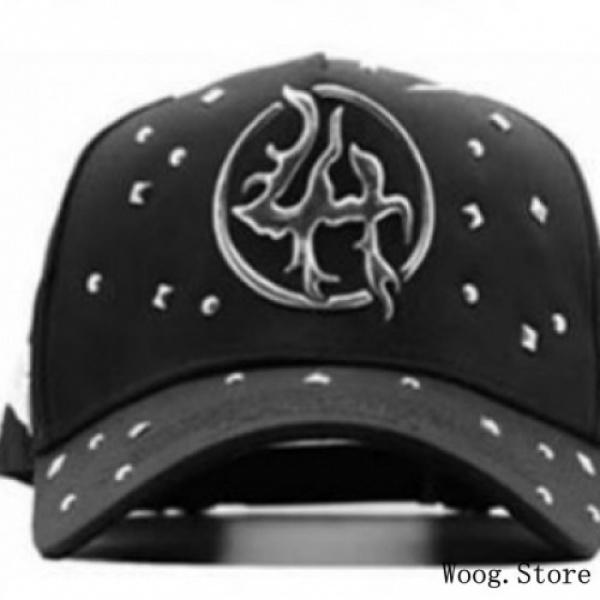 Barbas Hats Chrome Rose Gold – Premium Black Adjustable Snapback with 3D Chrome Metal Crosses, Trendy Streetwear Baseball Cap