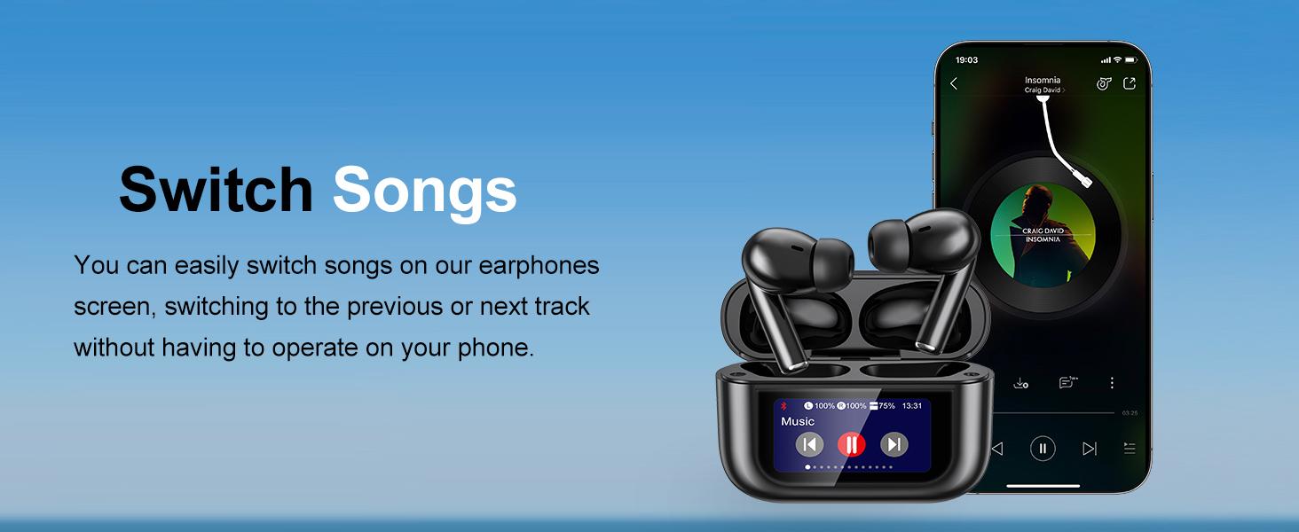 Wireless Bluetooth Earbuds–Portable, with Replacement Ear Tips, Wireless Charging & Long Battery Life. Musthave Black Friday Gift / Christmas Present!