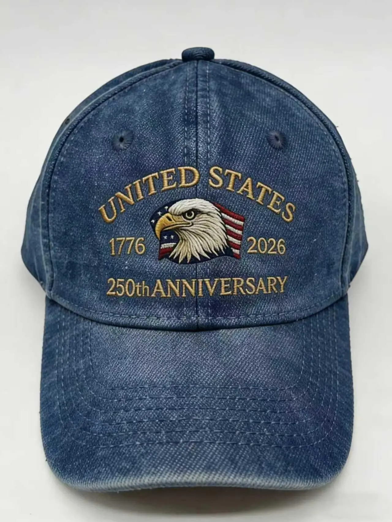 CLTTCLLCT US 250th Anniversary Embroidered BaseballCap Adjustable Bald Eagle Printed Patriotic Baseball Cap for All-Season Wear