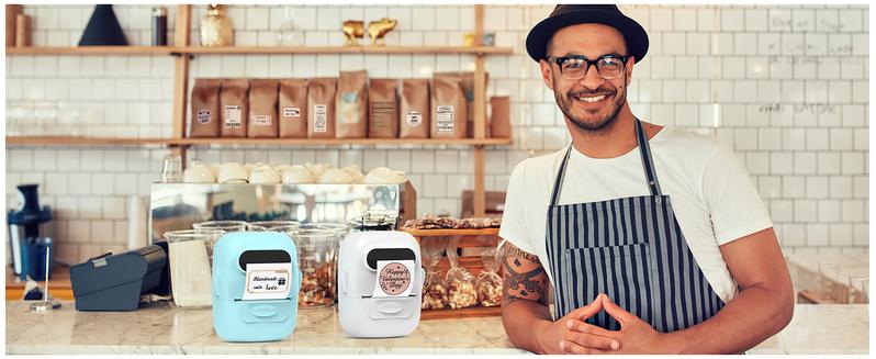 Marklife Label Printer, thermal printer, portable Bluetooth wireless printer, can print thank-you stickers, gift tags, and item labels, suitable as a Valentine's Day gift for family and partners, Super Bowl