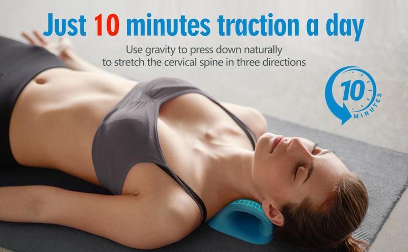 Neck Stretcher,Neck Hump Corrector,Neck and Shoulder Relaxer Cervical Traction Device Pillow for Muscle Relax and TMJ Pain Relief (Blue) Neck Stretcher,Neck Hump Corrector,Neck and Shoulder Relaxer Cervical Traction Device Pillow for Muscle Relax and TMJ Pain Relief (Blue)
