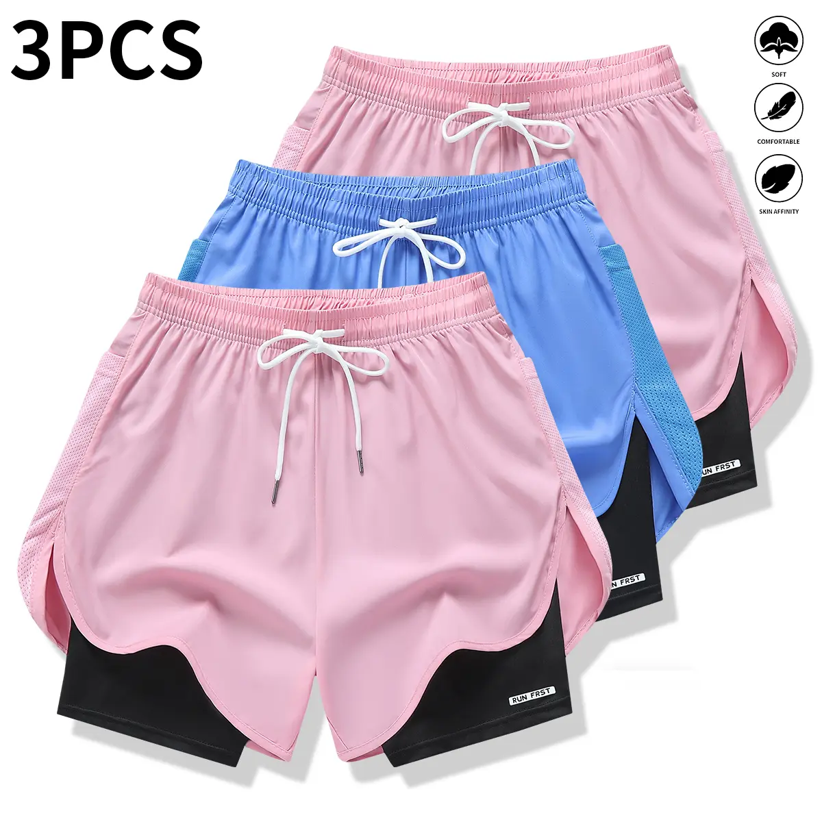 Pink + Light Blue + Pink