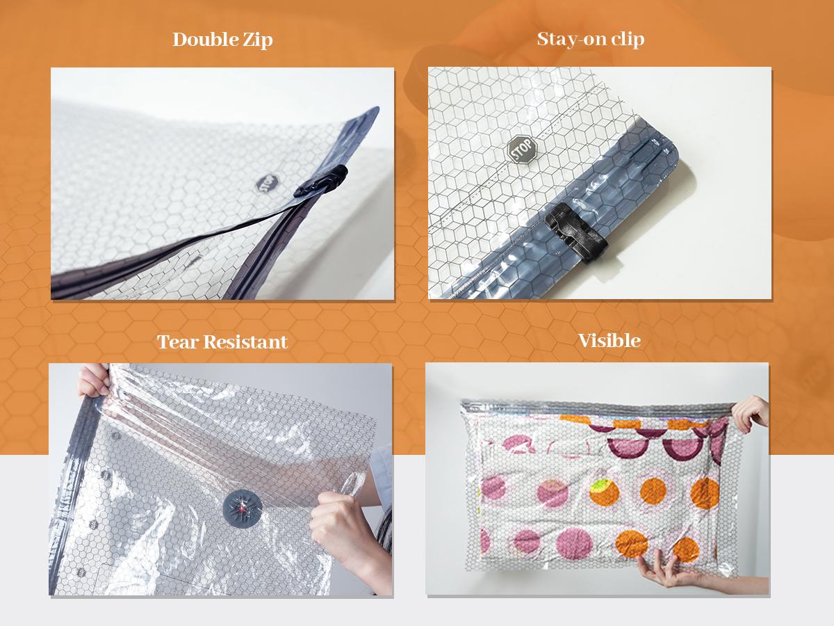 ADTO Cordless Travel Vacuum Bag Set 15-Pack Compression Bags for Carry-On Suitcases 140L/Min Powerful Air Removal USB Rechargeable Handheld Pump with Built-In Battery Space Saver for Clothes & Packing Organiser Durable Christmas gifts