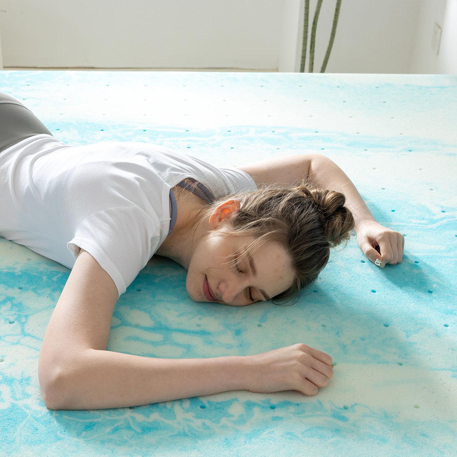 AeroFusion Memory Foam Matrress Topper, Comfort Durability, Temperature Regulation, Keep Natrual Curves And Shape Pressure Points Luxurious Breathable Performance