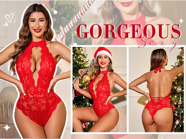 Avidlove Women Snap Crotch Lingerie Lace Bodysuit Deep V Teddy One Piece Babydoll Nightgown Avidlove Women Snap Crotch Lingerie Lace Bodysuit Deep V Teddy One Piece Babydoll Nightgown