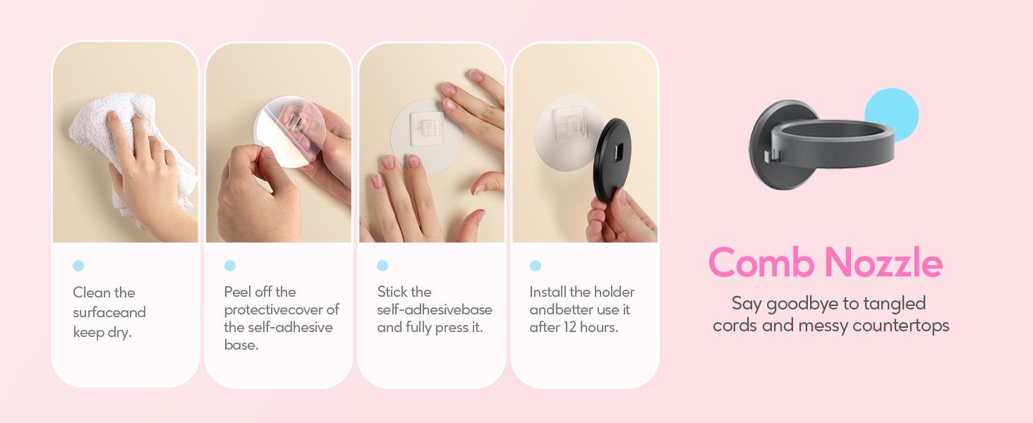 Wavytalk Sleek Sweep Ionic Hair Straightener Brush and Blown Away Ionic Hair Dryer with Diffuser Set