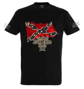 The South Will Rise Again Shirt Southern Pride Tshirt Retro American History Tee Confederate Heritage Tees Dixie Legacy Unisex T-Shirt For Summer Patriotic Oversized Graphic Streetwear Politics Classic Menswear Rebel Soul Shirt Gift For Him Men Women
