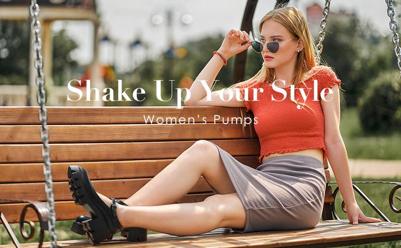 Dream Pairs Women's Mary Janes Shoes Platform Dress Low Heel Chunky Pumps Round Toe Ankle Strap Pumps Shoes  '90s retro Oxfords