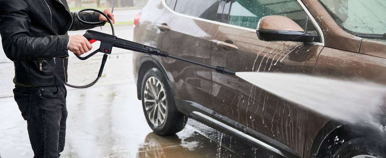 PowerSmart Electric Pressure Washer, Max 2800PSI, 1.8 GPM, Lightweight Portable Pressure Washer with 35FT Power Cord, 20FT Hose, Foam Cannon, Spray Gun for Cleaning Cars, Fences, Decks, and Patios (PS2020)