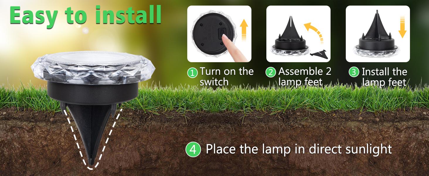 echosari Solar Lights for Outside,Solar Lights Outdoor Waterproof, Solar Garden Lights Landscape Lighting for Patio Pathway Lawn Yard Deck Driveway Walkway echosari Solar Lights for Outside,Solar Lights Outdoor Waterproof, Solar Garden Lights Landscape Lighting for Patio Pathway Lawn Yard Deck Driveway Walkway