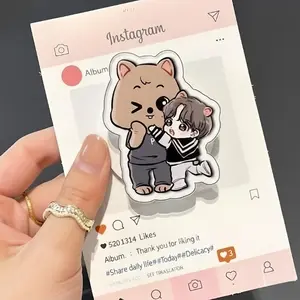 Cute Cartoon Periphery Acrylic Lovely Phone Grip, Cute Backpack Pendant Accessories Birthday Gift, MagSafe Phone Grip Kpop