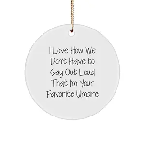 Funny Umpire Gifts from Friends or Family for Christmas Unique Circle Ornaments