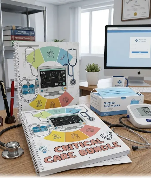 Critical Care Bundle: Essential Clinical Reference & Visual Nursing Notes