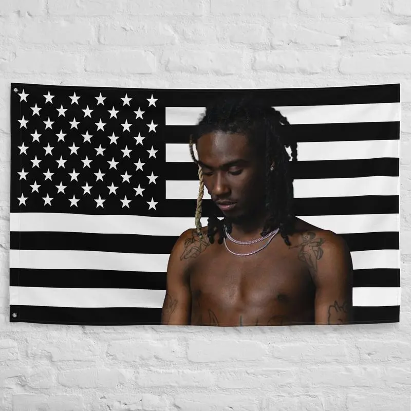 Osamason American Flag Decorative Tapestry - Underground Rapper Themed Wall Hanging, 40*60inch/60in x 40in Synthetic Durable Modern Stripe Indoor Accessory, Affordable Room Stuff for Boys, Home Decor Supplies