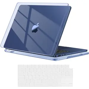 MOSISO Compatible with MacBook Air 15 inch Case 2025 2024 2023 Release M4 A3241 M3 A3114 M2 A2941 Touch ID, Surpass Natural Beauty Protective Plastic Hard Shell Case&Keyboard Cover, Crystal Midnight