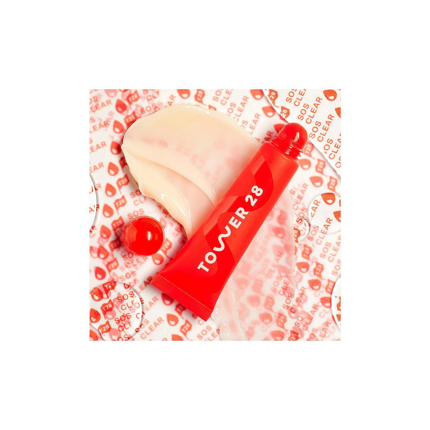 Tower 28 Lipsoftie Tinted Lip Treatment in SOS Tower 28 Lipsoftie Tinted Lip Treatment in SOS