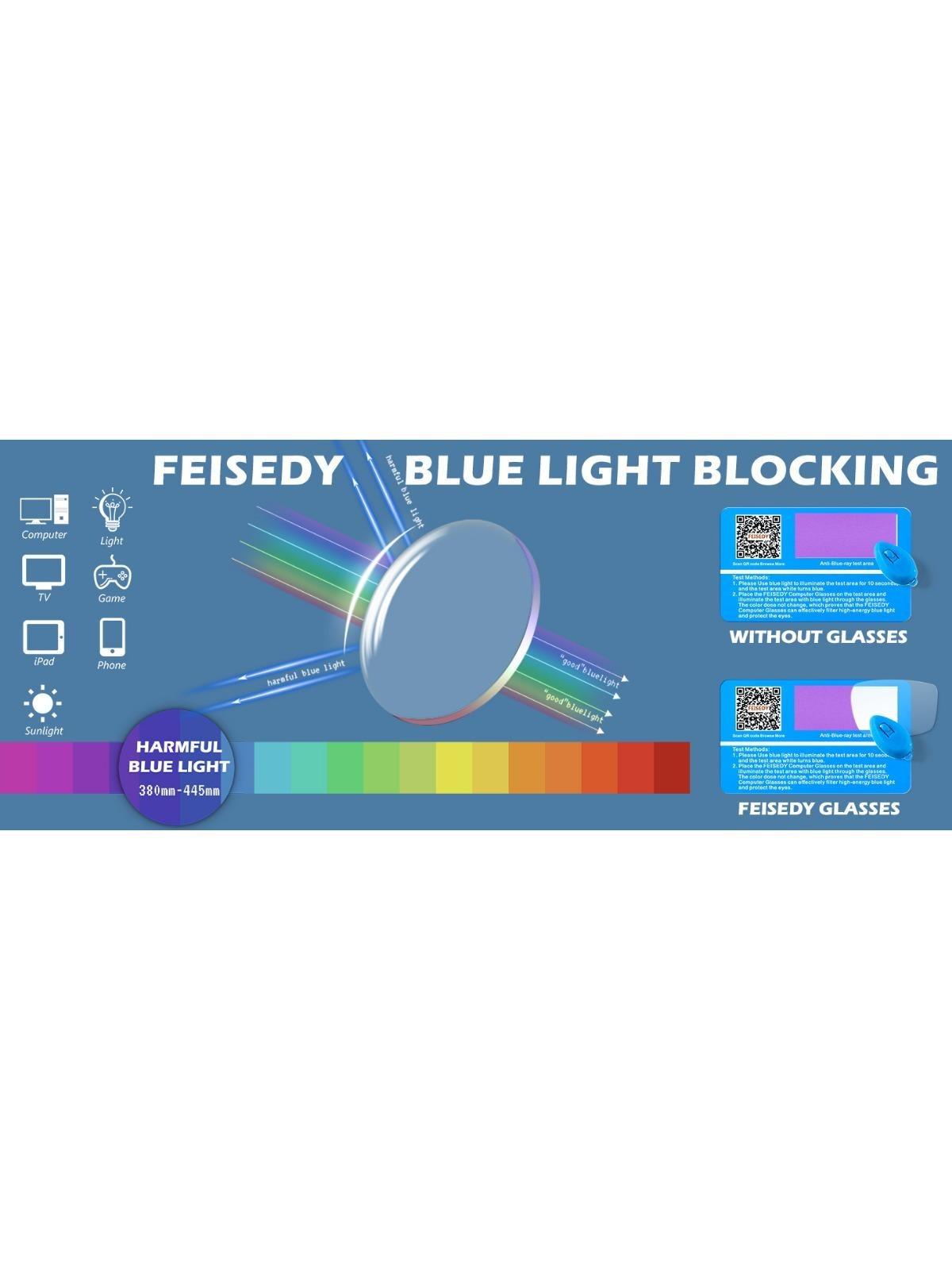 FEISEDY Diamond Blue Light Blocking Glasses Cat Eye Rhinestone Women Oversized Anti Eyestrain Computer Glasses Frame B2358