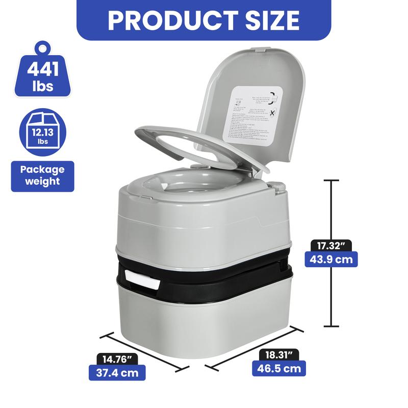 OEDRO 6.3GAL Portable Potty Toilet Outdoor Camping Portable Travel Mobile Flush Toilet