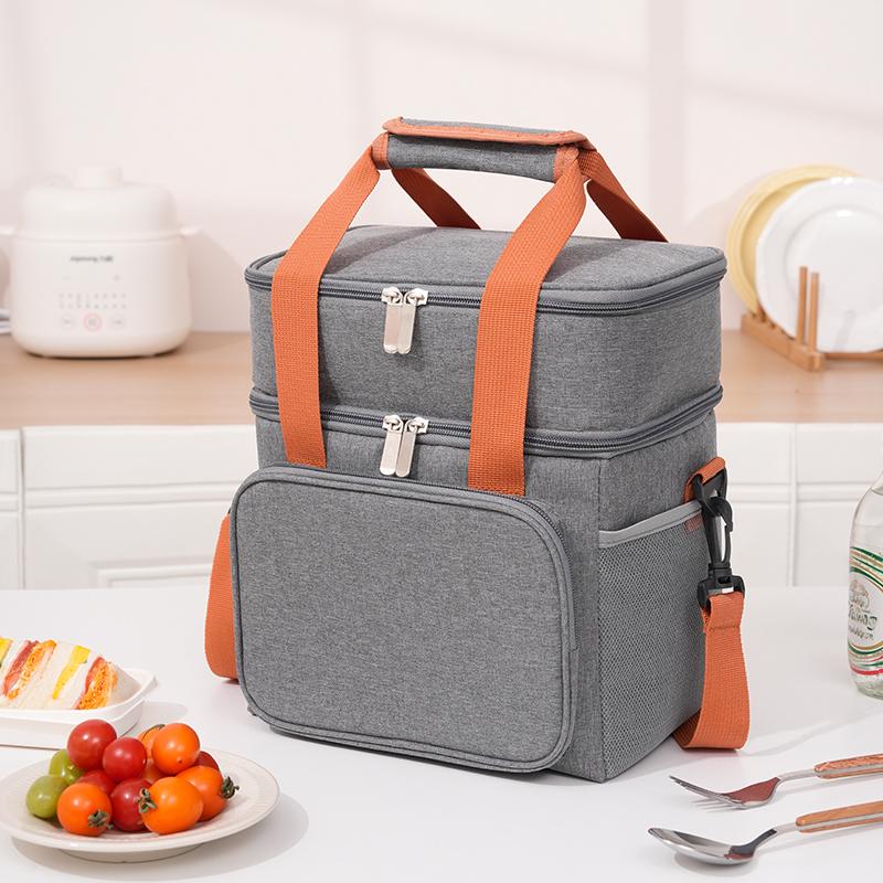 13.8L Expandable Double-Laye Lunch Insulation   Bag ，Multi-Functional Waterproof Cooler Lunch Bag,Outdoor Picnic Freshness Preservation,Suitable For Food Storage And Transport