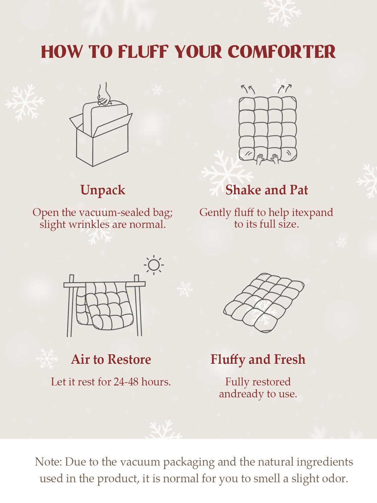 PEACE NEST Super Fluffy Goose Down Comforter - All Season Duvet Insert Quilt Twin/Full/Queen/King Sizes Medium Warm Cozy Blanket Machine Washable Tiktok Shop Black Friday