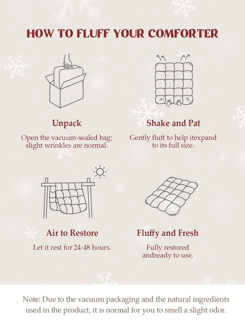 PEACE NEST Super Fluffy Goose Down Comforter - All Season Duvet Insert Quilt Twin/Full/Queen/King Sizes Medium Warm Cozy Blanket Machine Washable Tiktok Shop Black Friday