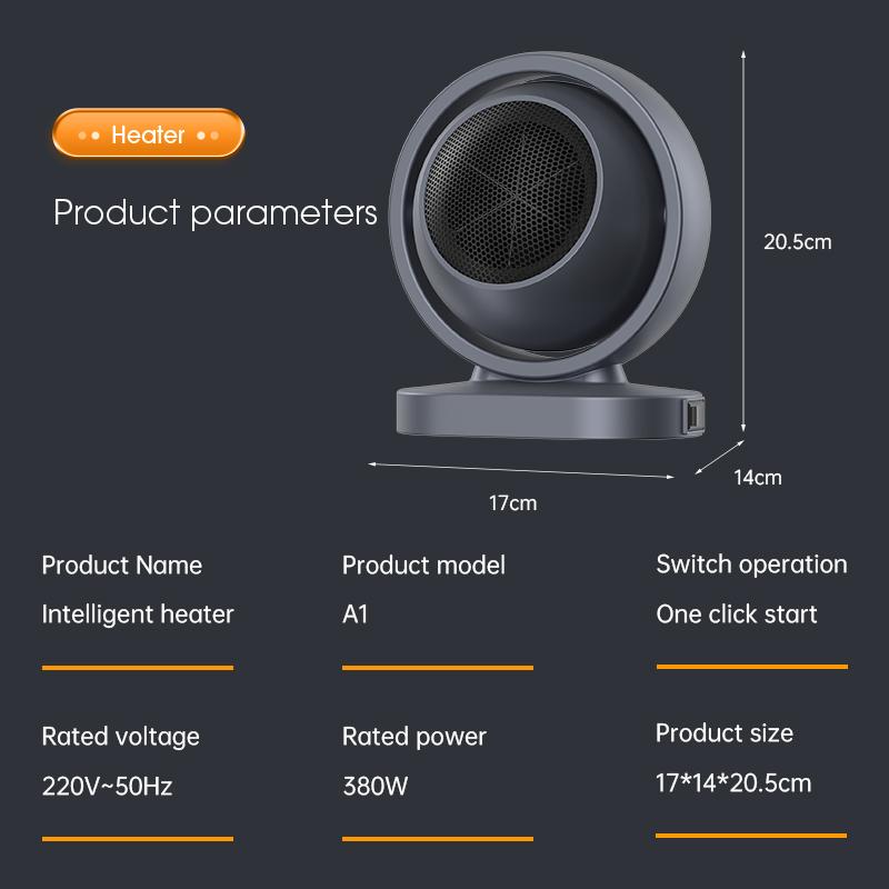 Oloey Small Portable Space Heater 200W & Above Indoor Electric Mini Table Heater with Overheat & Tipping Protection for Office Garage Home Various Settings Low Power Reliable