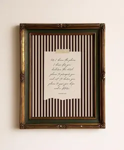 Striped Bible Verse Wall Art, Jeremiah 29:11 Scripture Print, Farmhouse Nursery Decor, Vintage Scripture Kid's Room Art Unframed