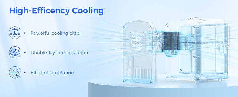 Antarctic Star 4L Mini Fridge Thermoelectric Cooler & Warmer, Portable Cooler for Skincare/Meds/Drinks, 12V DC/120V AC, 15-20℃ Cooling & 55-65℃ Heating, Pink