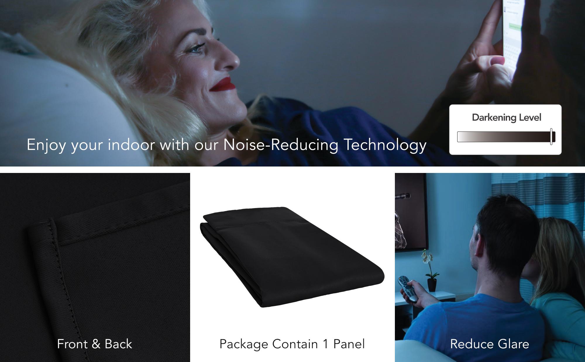 Blackout Curtains ( 1 Panel ) Deconovo Solid Room Darkening Thermal Insulated Blackout Grommet Window Curtain for Living Room