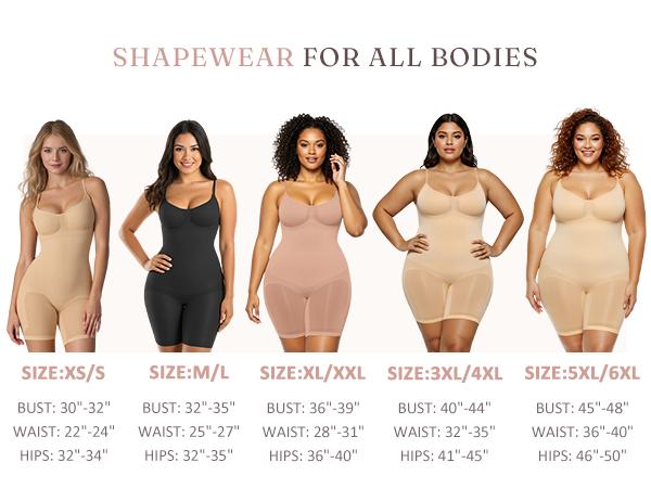 FeelinGirl Shapewear for Women Butt Lifter Bodysuit  Tummy Control Shapewear Seamless Womenswear Comfort Spaghetti Strap Hip Underwear Basic Minimalist Springtok