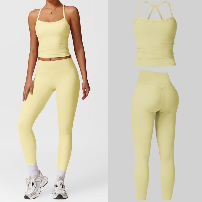 MFVIM 2-Piece Impact  Set for  Women's Long/Short Sleeve T-Shirt Tank Top +  Impact Shorts with Butt Lift, Seamless  Biker Shorts, Going Out  Set,  Clothing, Skinny Sports Apparel, Compression Activewear  Wear  Clothin gym fitness workout Yoga Bottoms