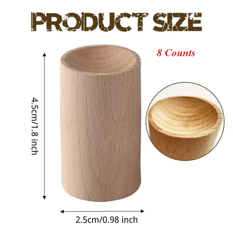 6-Pack Natural Wood Aromatherapy Diffuser Set, Eco-Friendly & Reusable for Long-Lasting Indoor/Outdoor Aroma Release
