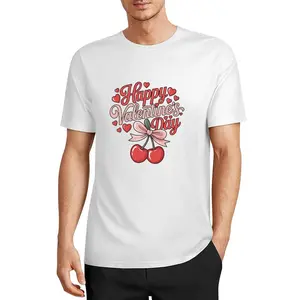 Happy Valentine’s Day Cherry Graphic T-Shirt – Cute Retro Valentine Unisex Tee