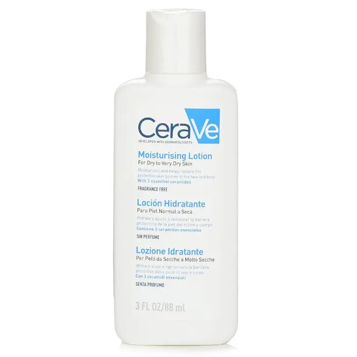 CeraVe Moisturising Lotion - Gentle Moisturizer with Hyaluronic Acid for Dry to Very Dry Skin, Hydrates & Supports Skin Repair, 88ml/3oz
