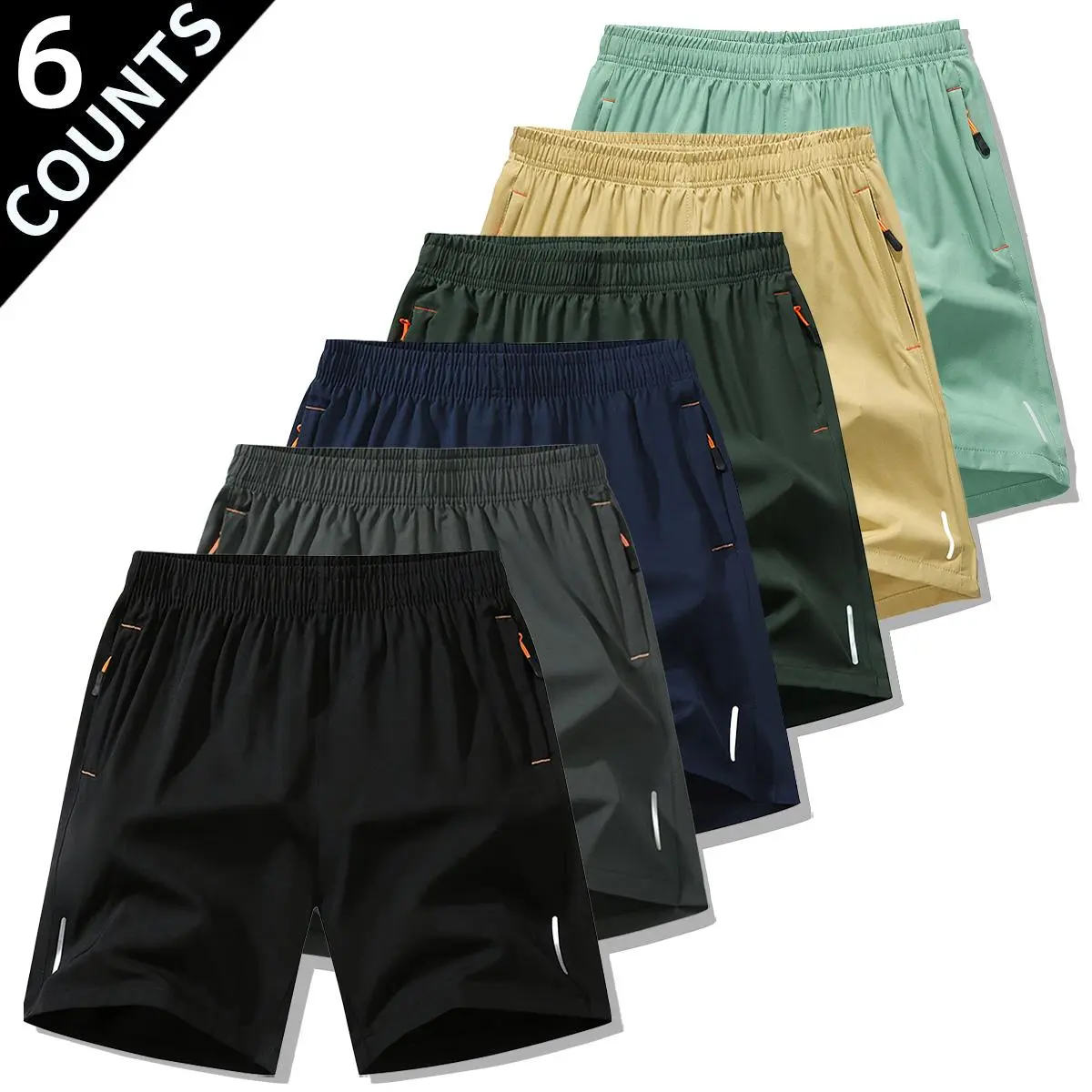 6-piece set shorts for men Summer men's casual quick drying shorts, sports and casual jogging, breathable and loose bottom shorts tiktok shop deals  5 sense gifts for him  Plain Beige Menswear Tropical SpringStatements,summerwins