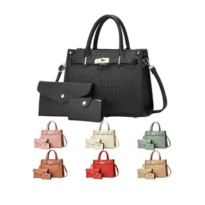 Women's Fashionable Embossed Handbag, Large Capacity Shoulder Bag for Daily Used, Casual Trendy Versatile High-quality Daily Commuting Bag, Handbag Set