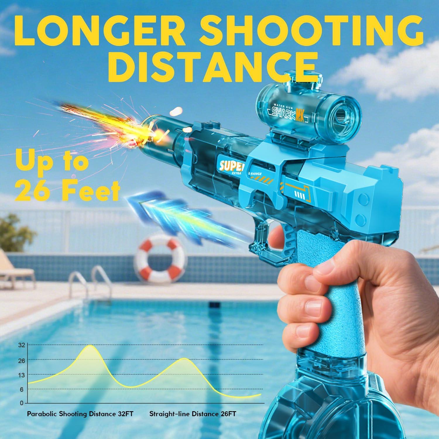 Ultimate Battle Powerful Electric Water Gun, Automatic Squirt Gun with Glowing Realistic Muzzle 320cc High Capacity, Up to 32 FT Range, Outdoor Summer Party Toy for Adults &Kids Toys for Christmas Gift, Halloween Present, Black Friday Gifts Ultimate Battle Powerful Electric Water Gun, Automatic Squirt Gun with Glowing Realistic Muzzle 320cc High Capacity, Up to 32 FT Range, Outdoor Summer Party Toy for Adults &Kids Toys for Christmas Gift, Halloween Present, Black Friday Gifts