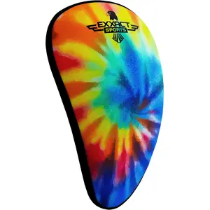 Exxact Sports Lightweight Athletic Cup Mens & Boys with Soft Rim Comfort for Superior Support, Baseball Cup Youth Boys for T-ball, Football, Lacrosse, Hockey Groin Protector (Rainbow)