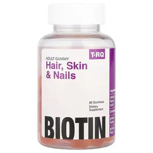T-RQ Adult Gummy, Hair, Skin & Nails, Strawberry, 60 Gummies