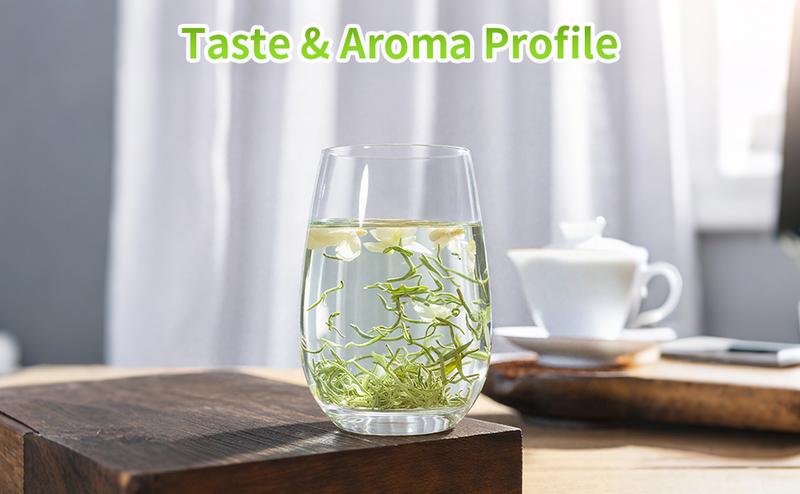 Chinese Style Jasmine Green Tea Loose Leaf Floral Aroma